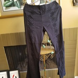 Volcom peek a boo pants with cutouts down the leg!